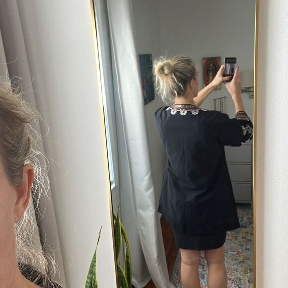 INC Sequin Kaftan Open Cardigsn Jacket Black Size Medium - Picture 4 of 7